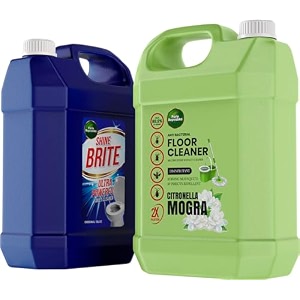 parle ropvatika combo of shinebrite toilet cleaner 5 liter  deep clean floor cleaner 5 liter ultra strong toilet cleaner liquid toilet cleaner 5l  mogra phenyl 5l