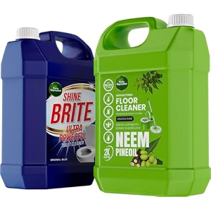 combo of shinebrite toilet cleaner 5 liter  deep clean floor cleaner 5 liter ultra strong toilet cleaner liquid toilet cleaner 5l  neem phenyl 5l