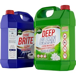 combo of shinebrite toilet cleaner 5 liter  deep clean floor cleaner 5 liter strong mosquito amp insects repellent toilet cleaner 5l  floor cleaner 5l