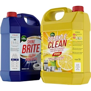 combo of shinebrite toilet cleaner 5 liter  sparkle clean thick strong dishwash liquid gel 5 liter toilet cleaner 5l  dishwash liquid gel 5l