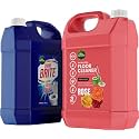 Combo of ShineBrite Toilet Cleaner 5 Liter + Deep Clean Floor Cleaner 5 liter Ultra Strong Toilet Cleaner Liquid (Toilet Cleaner 5L + Rose Phenyl 5L)