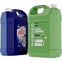 Combo of ShineBrite Toilet Cleaner 5 Liter + Deep Clean Floor Cleaner 5 liter Ultra Strong Toilet Cleaner Liquid (Toilet Cleaner 5L + Lemongrass Phenyl 5L)