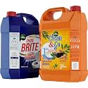 Combo of ShineBrite Toilet Cleaner 5 Liter + Clean&amp;Go Handwash Liquid Gel 5 liter Ultra Strong Toilet Cleaner Liquid (Toilet Cleaner 5L + Handwash 5L)