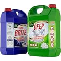 Combo of ShineBrite Toilet Cleaner 5 Liter + Deep Clean Floor Cleaner 5 liter Strong Mosquito & Insects Repellent (Toilet Cleaner 5L + Floor Cleaner 5L)