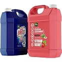 Combo of ShineBrite Toilet Cleaner 5 Liter + Deep Clean Floor Cleaner 5 liter Ultra Strong Toilet Cleaner Liquid (Toilet Cleaner 5L + Strawberry Phenyl 5L)