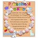 Parma77 2026 Kindergarten/Preschool/5th Grade Graduation Gifts, Adjustable Unicorn Bracelet with Pearl & Rhinestone Ball, Graduation Gifts for Kindergarten Students Daughter Granddaughter Niece