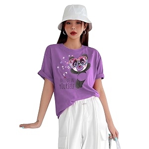 Parona Polyester Casual Round Neck Printed T-Shirt