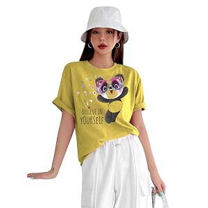 Parona Polyester Casual Round Neck Printed T-Shirt