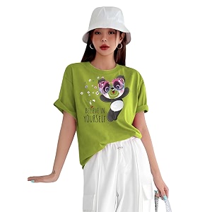 Parona Polyester Casual Round Neck Printed T-Shirt