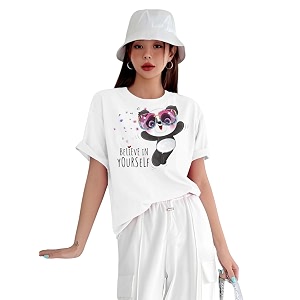 Parona Polyester Casual Round Neck Printed T-Shirt