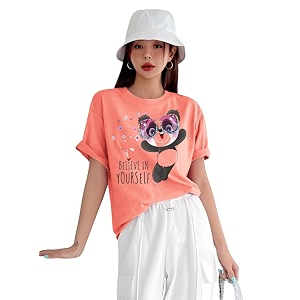 Parona Polyester Casual Round Neck Printed T-Shirt