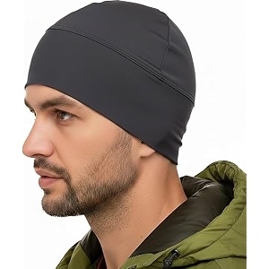 paropkar skull cap helmet liner amp running beanie hat - winter thermal athletic cycling amp ski head caps for men - fits under helmets