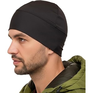 paropkar skull cap helmet liner amp running beanie hat - winter thermal athletic cycling amp ski head caps for men - fits under helmets