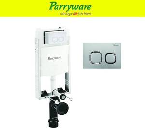 parryware half frame concealed cistern with flush plate set of 1 pic 145 dual flush tank