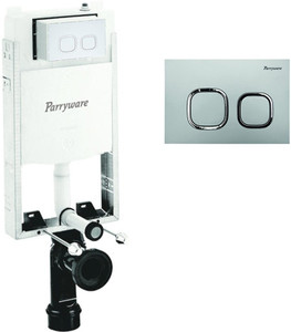 parryware slimline half frame polypropylene concealed cistern set of 1 pic 1086 dual flush tank