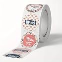 Parshya 500pcs Watercolor Cute Thank You Stickers, Round Cartoon Adhesive Sticker for Small Business Wedding Supplies Packing Gift Wrap (1, Thank You Stickers Multicolour)