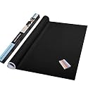 Black Board Vinyl (45x200cm) Wall Sticker Removable Decal Chalkboard with 5 Chalks for Home School Office College Room Kitchen Kids