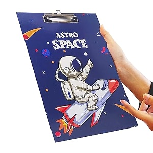 parteet cardboard standard a4 letter size for students teacher woman and kids low profile clip decorative clipboards cute clipboard space pattern size 934 x 1434