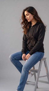 parth enterprises Women Full Sleeve Solid Hooded