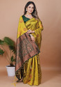 parthfabric Woven Banarasi Art Silk, Jacquard Saree (Multicolor)