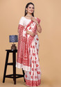 parthfabric Woven Banarasi Art Silk, Jacquard Saree (White)