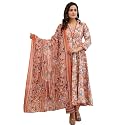 PARTHVI Women39s Printed Cotton Anarkali Kurta amp
