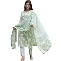 PARTHVI Women Straight Floral Printed Kurta and