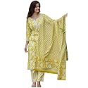 PARTHVI Women Straight Floral Printed Kurta and