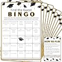 Partico Graduations Bingo Cards, Find The Guest Bingo Game Cards