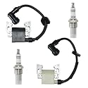 Partman Set of 2 Ignition Coils Fit for Honda GX610 18HP, GX620 20HP, GX670 24HP V Twin Engines Left And Right with Spark Plug
