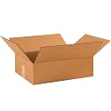 PARTNERS BRAND 17 x 13 x 5 Corrugated Cardboard Boxes, Flat 17"L x 13"W x 5"H, Pack of 25 | Shipping, Packaging, Moving, Storage Box for Home or Business, Strong Wholesale Bulk Boxes