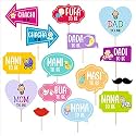 Baby Shower Sticks Props for Photoshoot | Mom Dad to be Cute Props | Mom Dad to be Cute Ribbon Combo Pack (Cute Props for Baby Shower)