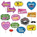 Baby Shower Sticks Props for Photoshoot | Mom Dad to be Cute Props | Mom Dad to be Cute Ribbon Combo Pack (Props for Photoshoot)