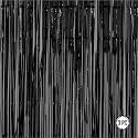Black Foil Curtains for Decoration | Fringe Curtain for Birthday, Anniversary, Retirement, Baby Shower (Pack of 3, Size: 6x3 Feet)