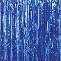 Blue Foil Curtains for Decoration | Fringe Curtain for Birthday, Anniversary, Retirement, Baby Shower (Pack of 6, Size: 6x3 feet)