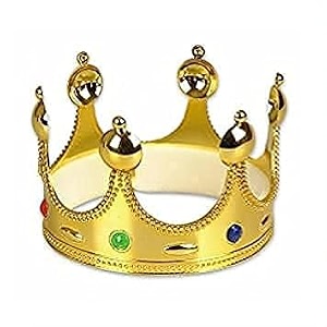 party decor king head crown for kids theme parties  birthday parties  pack of 1 golden