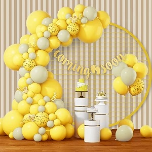 party propz rubber baby shower decoration set - 58pcs mom to be props for photoshoot maternity shoot accessories balloons multicolor