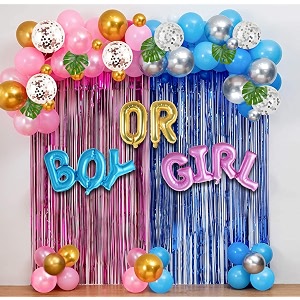 party propz baby shower decoration items - 99pcs mom to be decors  decorations set  baby shower foil balloons  mom to be decor  decoration items set