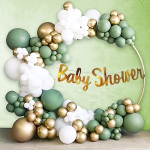 party propz baby shower decoration items set - 53 pcs baby shower decorations kit  mom to be decoration items  oh baby decoration itemss  balloons for babyshower party decoration pack
