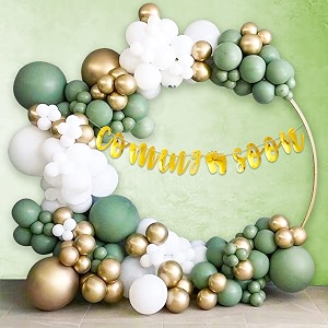 party propz baby shower decoration items - 53pcs baby shower decorations  mom to be decoration items set  baby shower props for photoshoot  maternity shoot props accessories  baby shower balloons