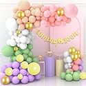 Party Propz Baby Shower Decoration Items - Large 68 Pcs | Baby Shower Decorations | Pastel Balloons for Baby Backdrop Decoration | Coming Soon Baby Banner (cardstock)