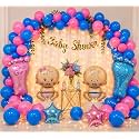 Party Propz Baby Shower Decorations Kit - 49pcs Mom To Be Decoration Items Set with Baby Shower Balloons, Banner &amp; Lights, Maternity Props for Photoshoot (Latex, Foil, Cardstock)