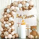 Party Propz Baby Shower Decoration Items - 44Pcs Baby Shower Decorations | Mom To Be Decoration Items Set | BabyShower Banner (Cardstock) | With Pastel Balloons, White Net Curtains and Light