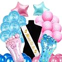 Party Propz Baby Shower Decorations Kit - 45Pcs Mom To Be Decoration Items Set with Balloons, Foil Balloons, Mom To Be Sash, Maternity Photoshoot Props (Latex)