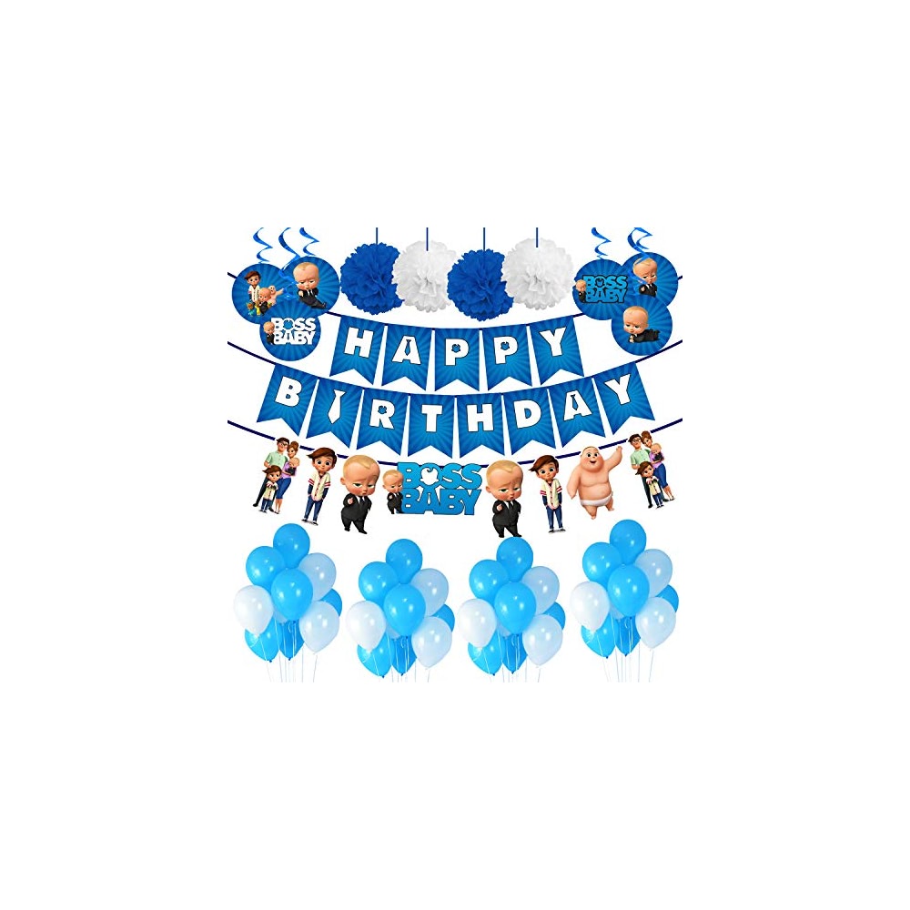 Party Propz Boss Baby Theme Decorations Combo Set - 39Pcs Happy ...