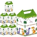 Party Propz Dinosaur Theme Party Favours Set - 6 Pcs, Return Gift Box with Slap Bands | Dinosaur Theme Birthday Supplies | Return Gift Carry Box Wrist Band for Kids Bday | 6 Guests Box 12pc Slapbands
