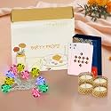 Party Propz Diwali Gifts Box, Diwali Gift Pack with Playing Cards, Tealight Candles, Ice Cube Lights For Home Decoration, Diwali Gift Hampers, Diwali Gift Items for Family, Friends, Multicolor Light