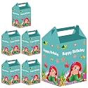 Party Propz Mermaid Theme Party Favours Pack - 6 Pcs Return Gifts for Girls | Wrist Band for Kids | Slap Bands | Gift Box Set