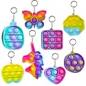 Party Propz Popit Keychain - 6 Pcs, Return Gifts for Kids, Key Chain for Girls, Pop It Toys for Kids, Return Gifts for Birthday, Birthday Gifts, Pop It Keychain