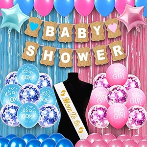 party propz baby shower items-68pcs baby shower smom to be items setbaby shower combo for photoshootcoming soon coming soon banner cardstock - multicolor